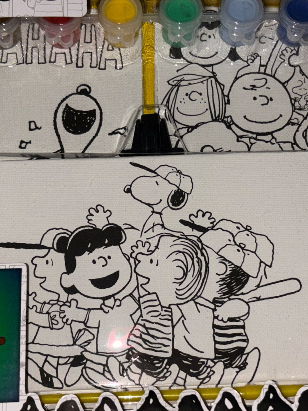 Peanuts Canvas Activity Set, 3 Canvases To Paint/Display/Brushes. New In Box - Picture 6 of 11